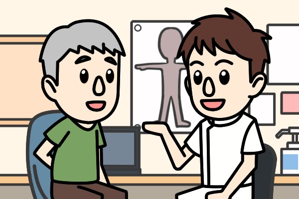 当院でケア(カラダの外からのケア)のイメージ