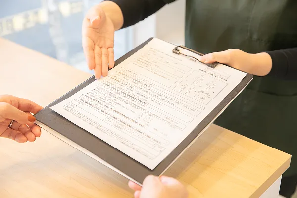 カウンセリング票の記入のイメージ